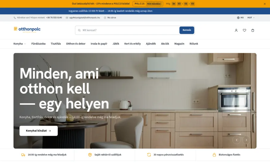Polc téma — demó bolt képernyőkép