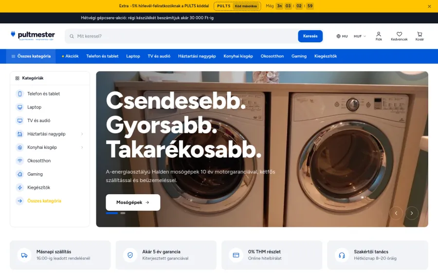 Pult téma — demó bolt képernyőkép