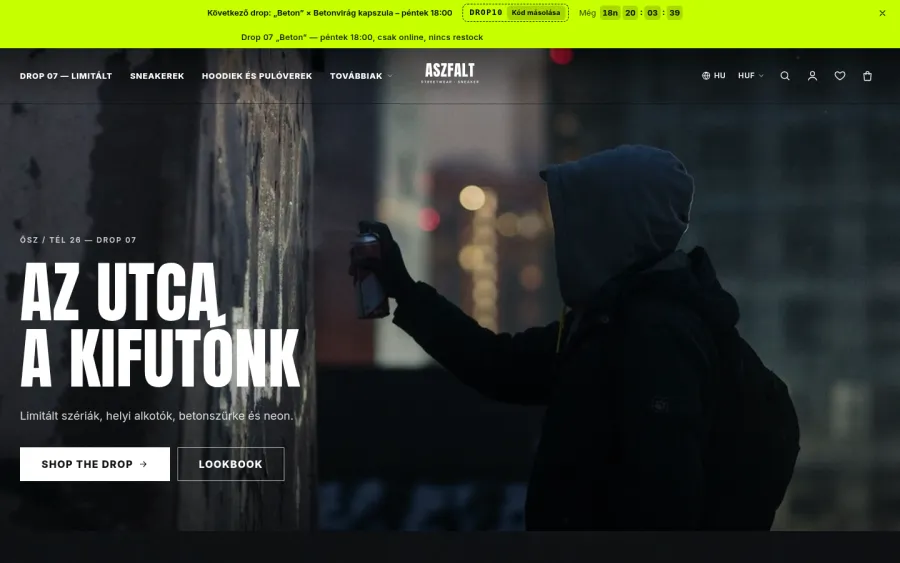 Utca téma — demó bolt képernyőkép
