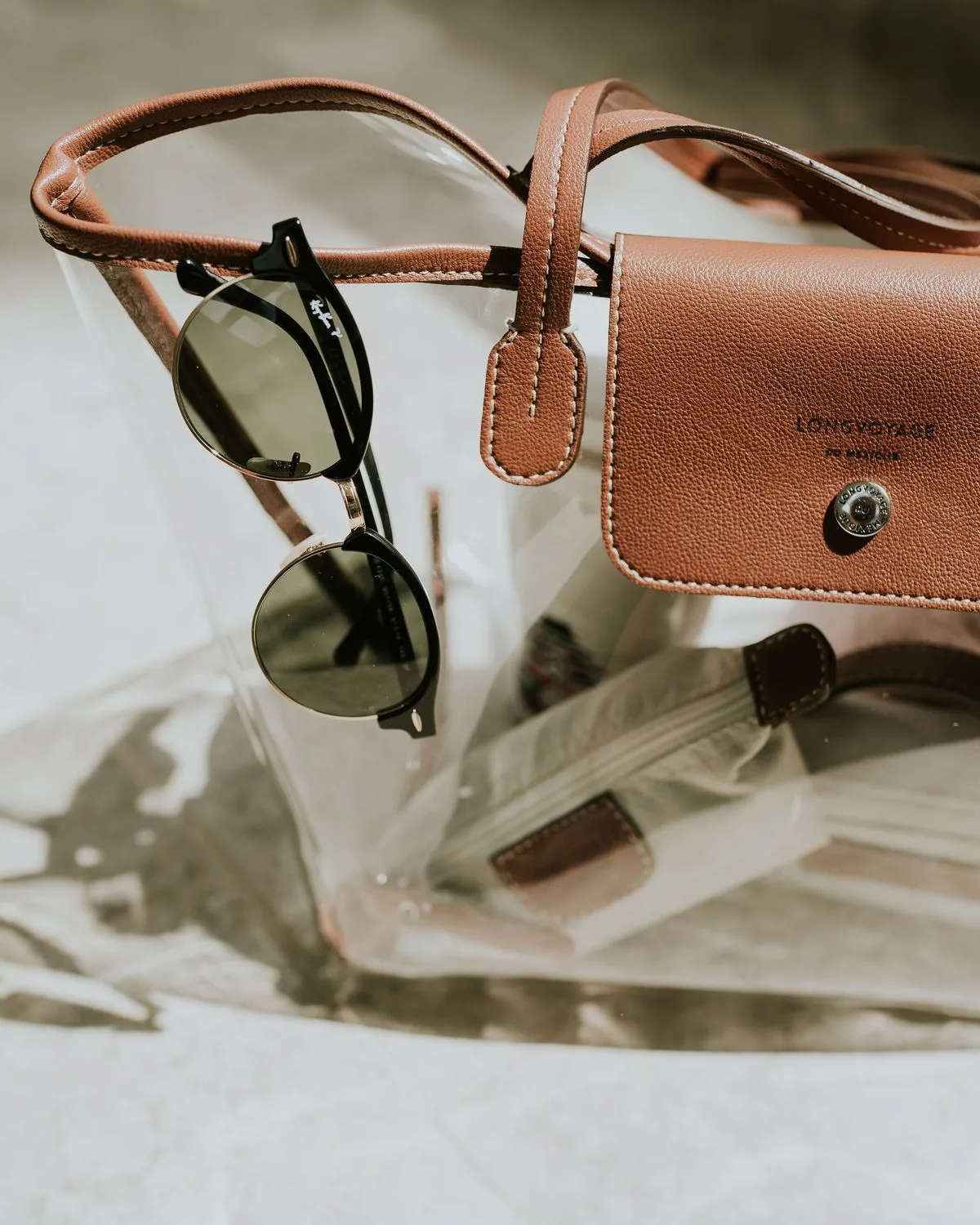 Cognac bőr shopper táska