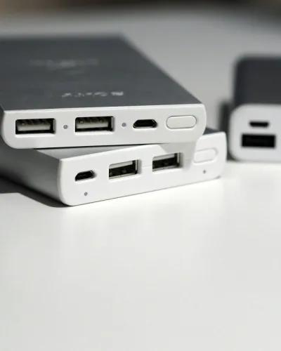 Cellkraft 10 000 mAh alumínium powerbank, 2 × USB-A