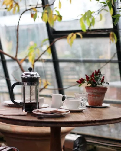 French press 1 l, matt fekete