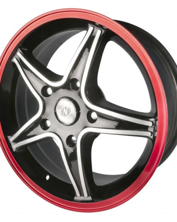 Rimforma Stella 15" alufelni, matt fekete, piros perem