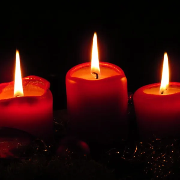 Adventi gyertya szett (4 db, piros)