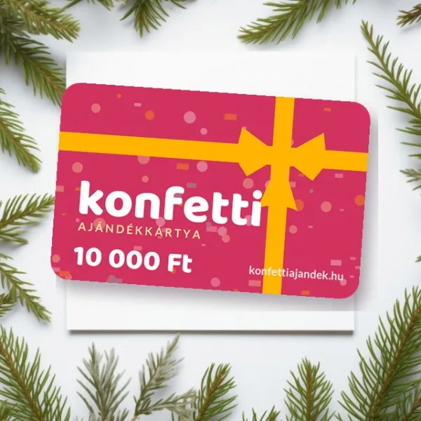 Konfetti ajándékkártya