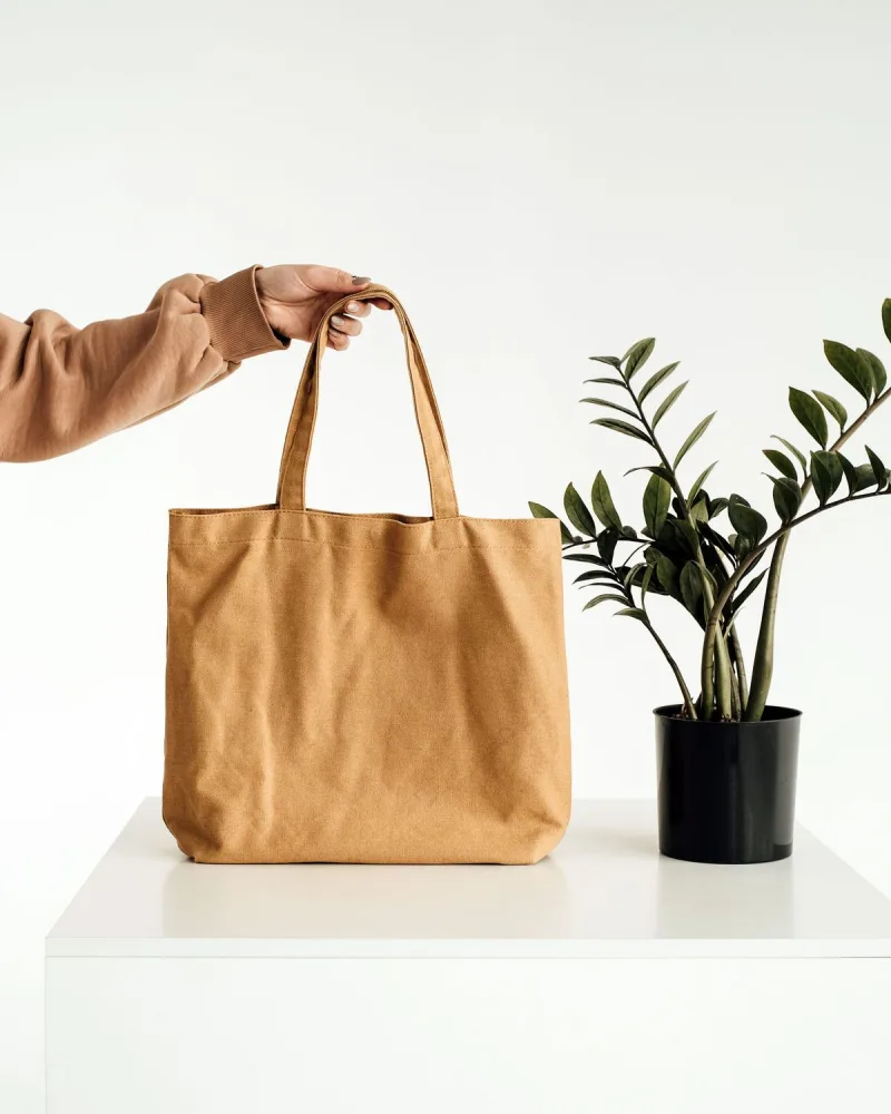 Cognac bőr shopper táska