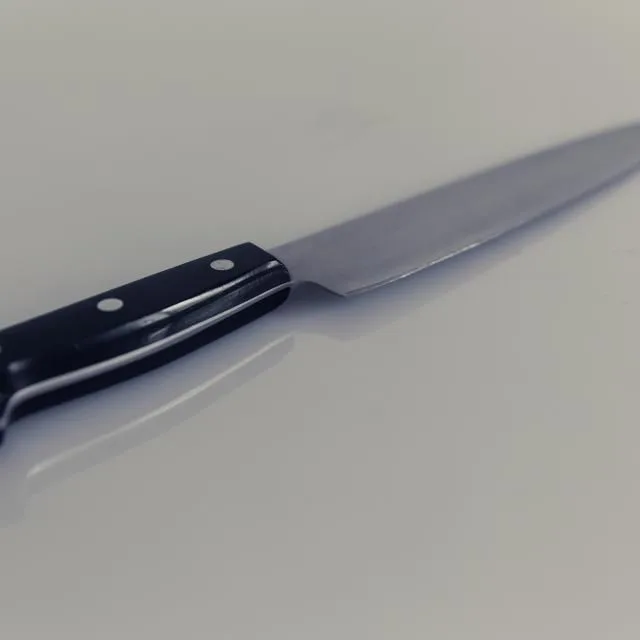 Kovácsolt szakácskés, 20 cm