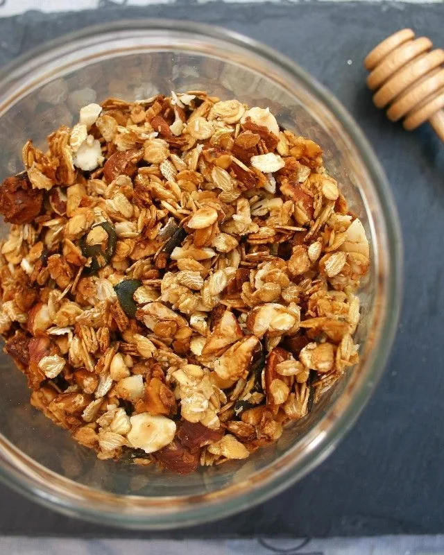 Diós-almás granola, hozzáadott cukor nélkül