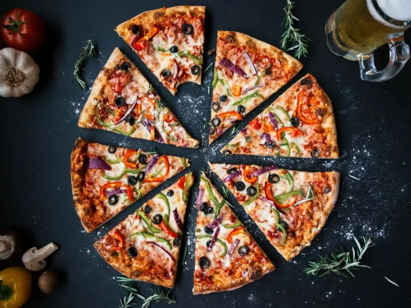 Kerti zöldséges pizza