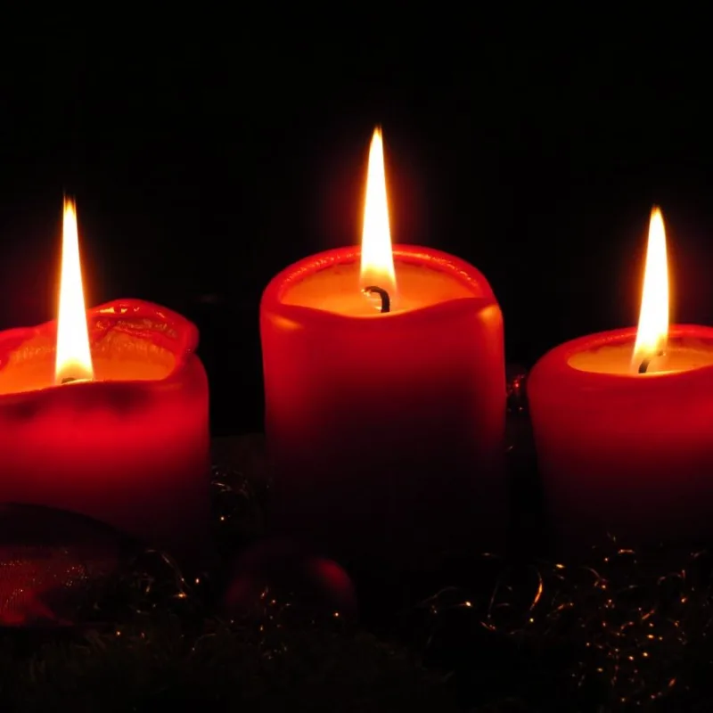 Adventi gyertya szett (4 db, piros)