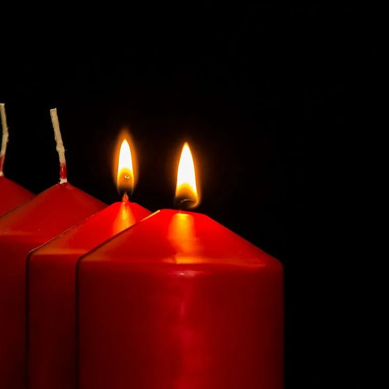Adventi gyertya szett (4 db, piros)