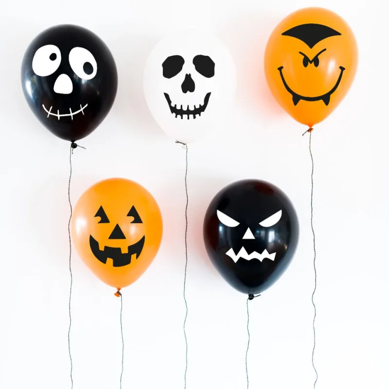 Halloween lufi szett tökfejekkel és koponyákkal (12 db)