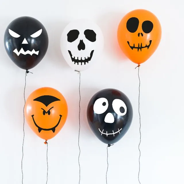 Halloween lufi szett tökfejekkel és koponyákkal (12 db)