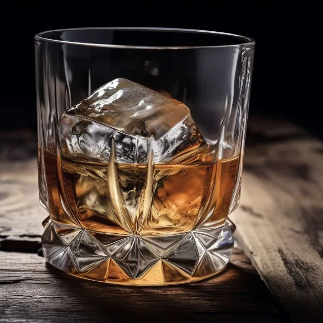 Kristály whiskys pohár szett gránitkövekkel