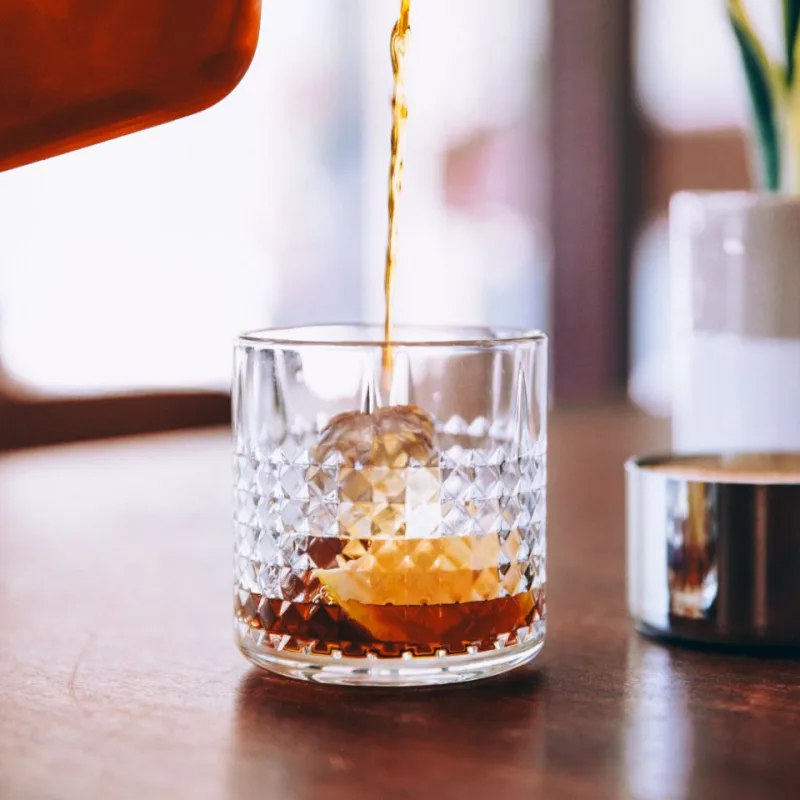 Kristály whiskys pohár szett gránitkövekkel