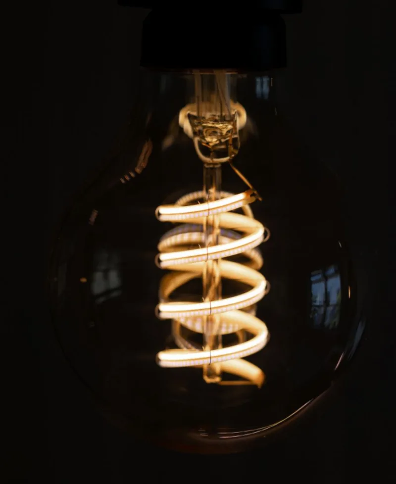 Spirál filament LED gömbizzó G125, 2 db