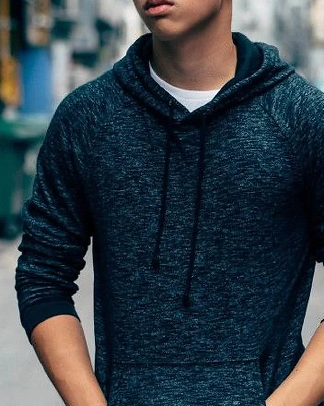 Bérház hoodie — sötétkék melír