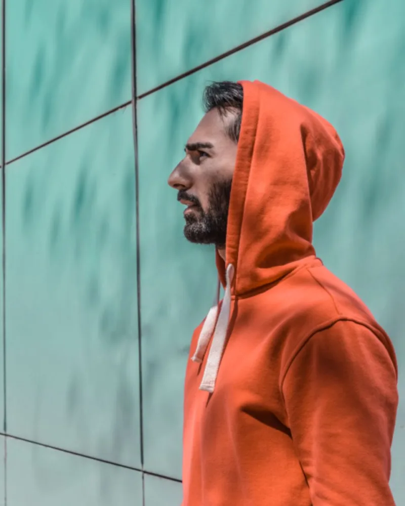 Tégla hoodie — égetett narancs